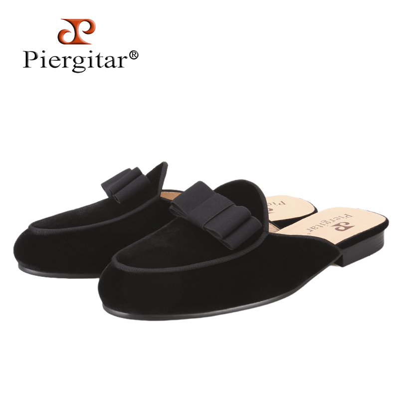 Men'S Formal Wear - รองเท้าแตะแบบสวมสำหรับผู้ชาย รุ่นใหม่ประจำฤดูร้อนปี 2026 ยี่ห้อ Piergitar สีดำกำมะหยี่