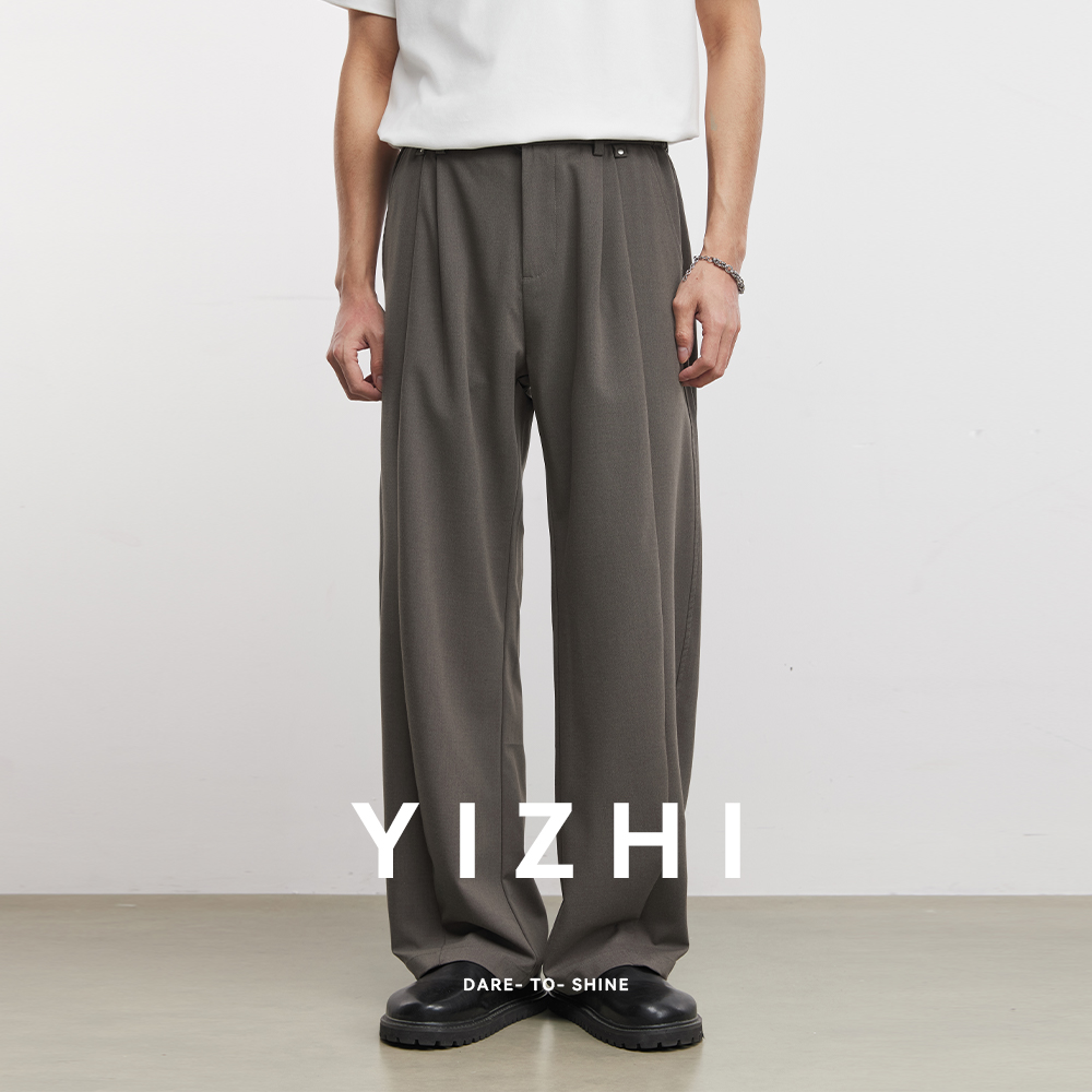 Men'S Formal Wear - กางเกงผ้าทอทรงสกิมิทาร์ 220 กรัม สำหรับผู้ชาย รุ่นสปริง 2026