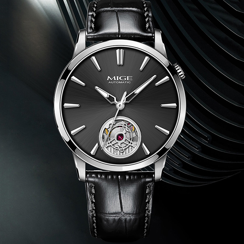 Men'S Formal Wear Watches - นาฬิกาข้อมือ MIGE Slim Men Hollow Automatic