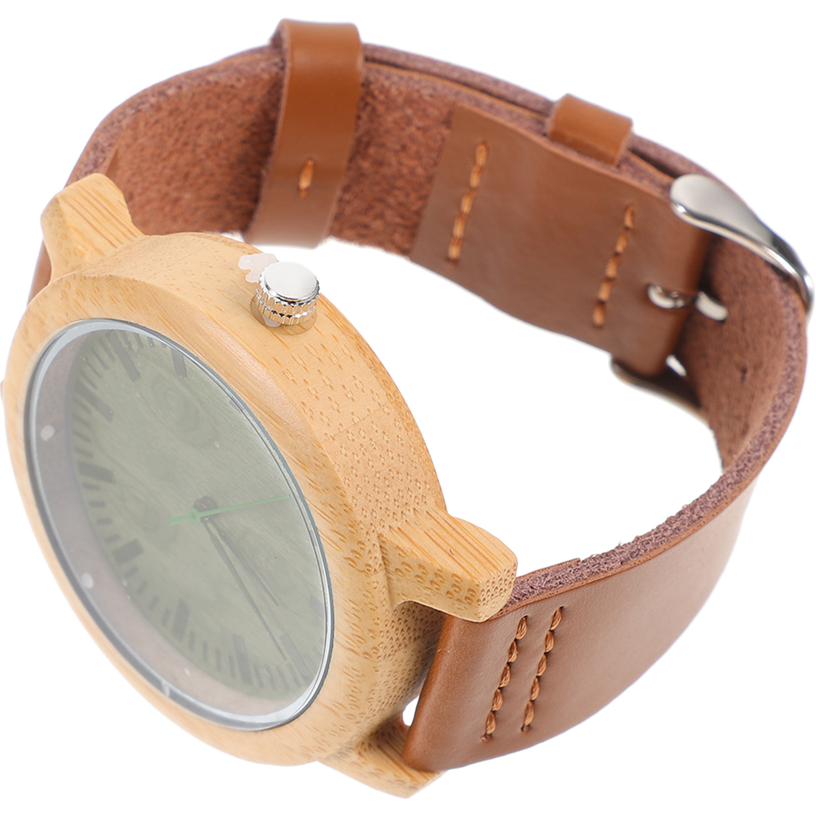Men'S Formal Wear Watches - นาฬิกาข้อมือไม้ไผ่สำหรับผู้ชาย 1 ชิ้น เป็นมิตรต่อสิ่งแวดล้อม น้ำหนักเบา พร้อมสายรัดลายพิเศษ