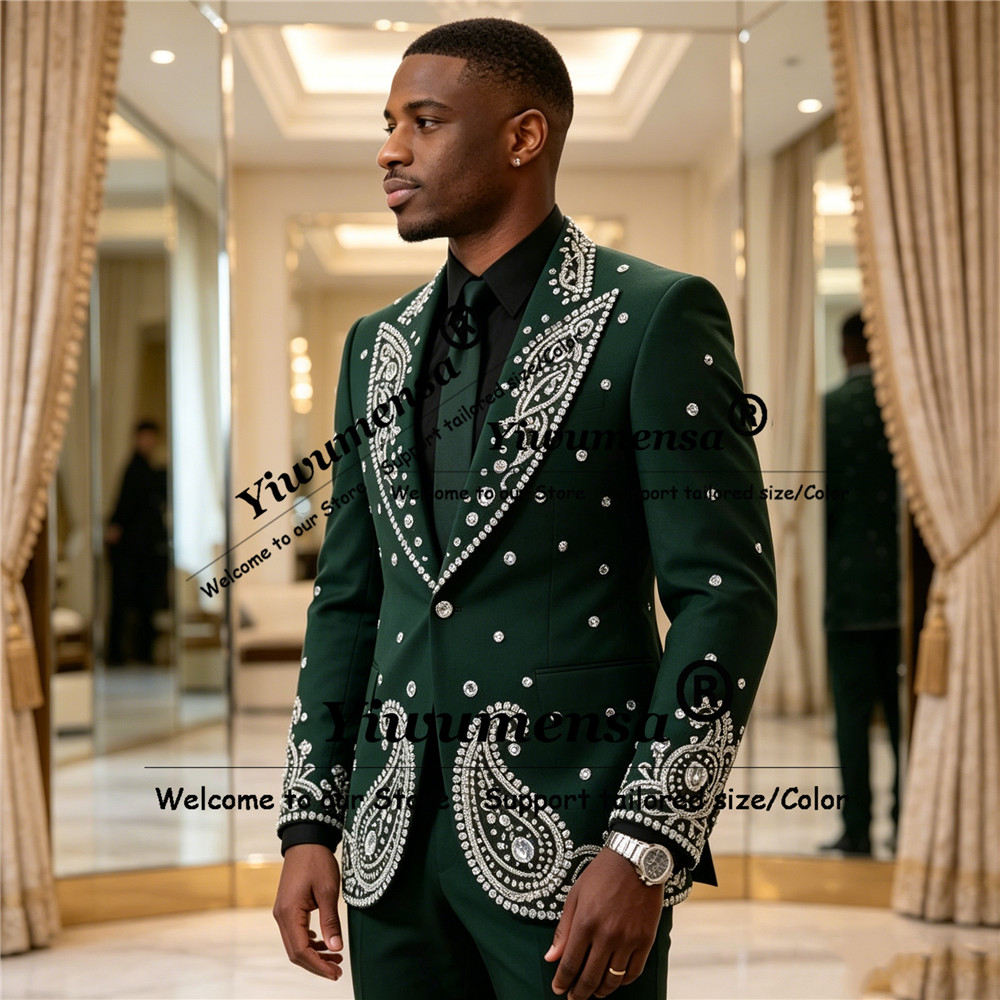 ชุดสูทประดับเพชรระยิบระยับสำหร - Men'S Formal Wear Attire บทวิจารณ์และราคา