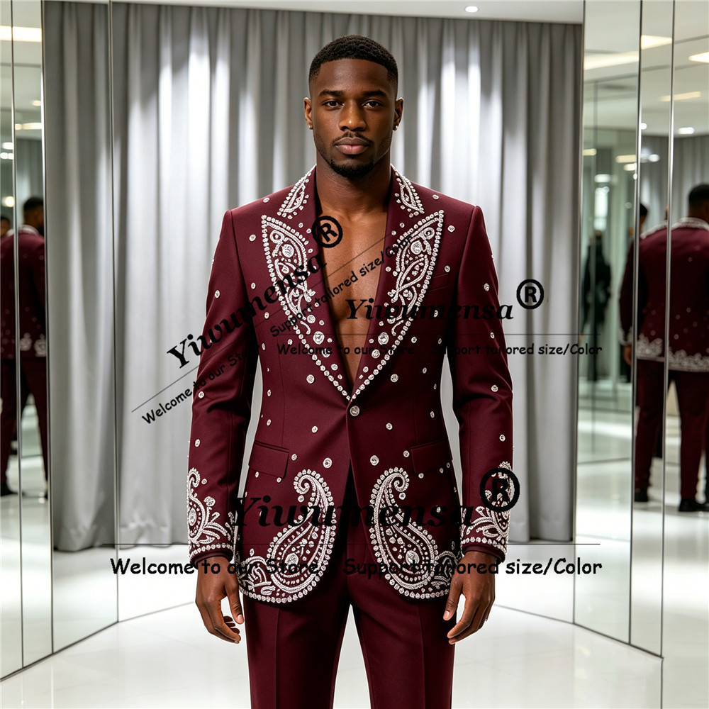 ชุดสูทประดับเพชรระยิบระยับสำหร - Men'S Formal Wear Attire บทวิจารณ์และราคา