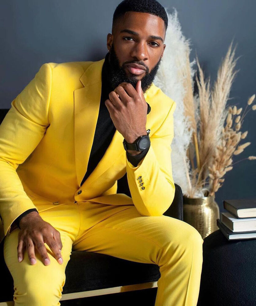 ชุดสูทสีเหลืองสำหรับผู้ชาย ทรง - Men Formal Wear Shop บทวิจารณ์และราคา