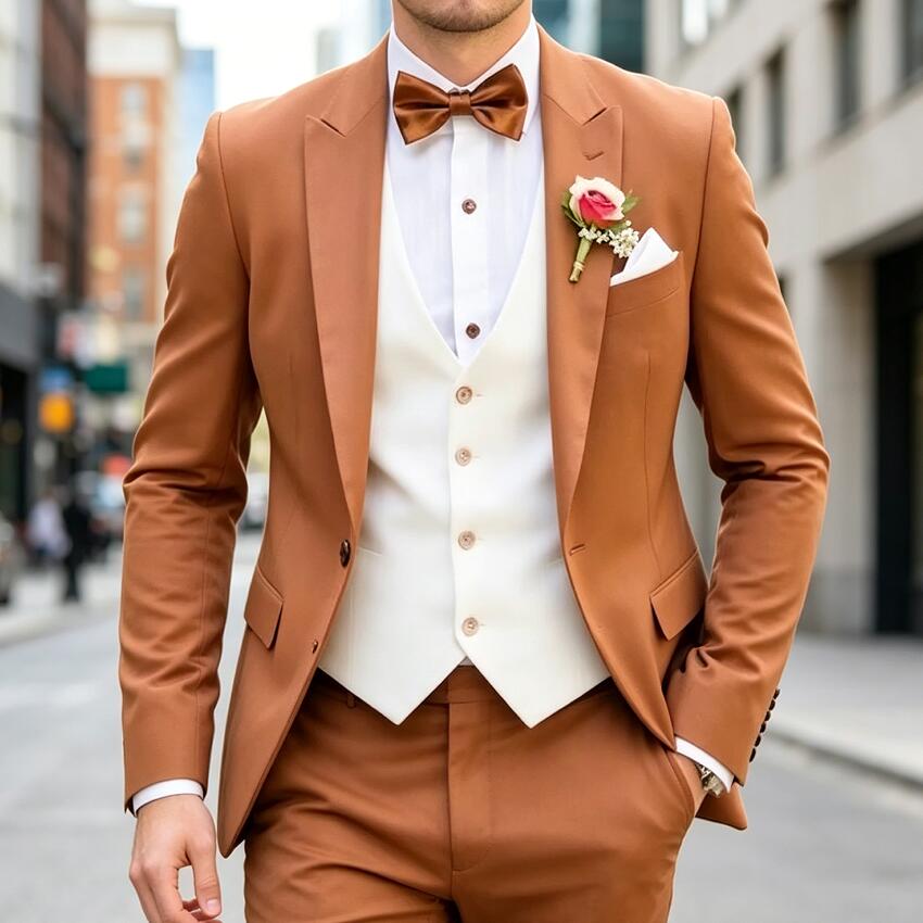 ชุดสูทผู้ชายแบบคลาสสิค 3 ชิ้น  - Men'S Formal Wear Waistcoat บทวิจารณ์และราคา