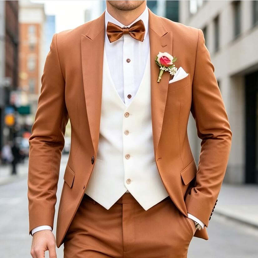 ชุดสูทผู้ชายแบบคลาสสิค 3 ชิ้น  - Men'S Formal Wear Waistcoat บทวิจารณ์และราคา