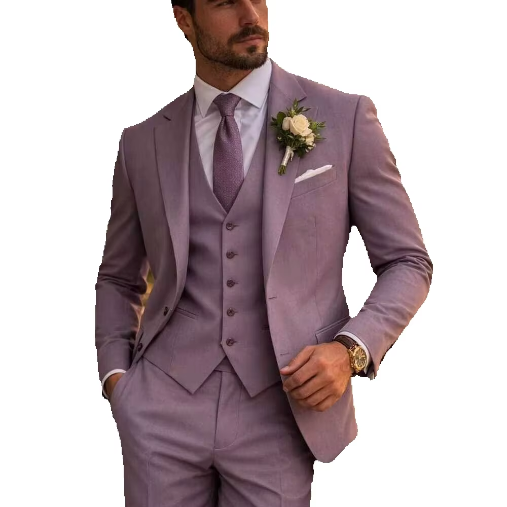 ชุดสูทผู้ชาย 3 ชิ้น สีม่วงลาเว - Men'S Formal Wear Waistcoat บทวิจารณ์และราคา