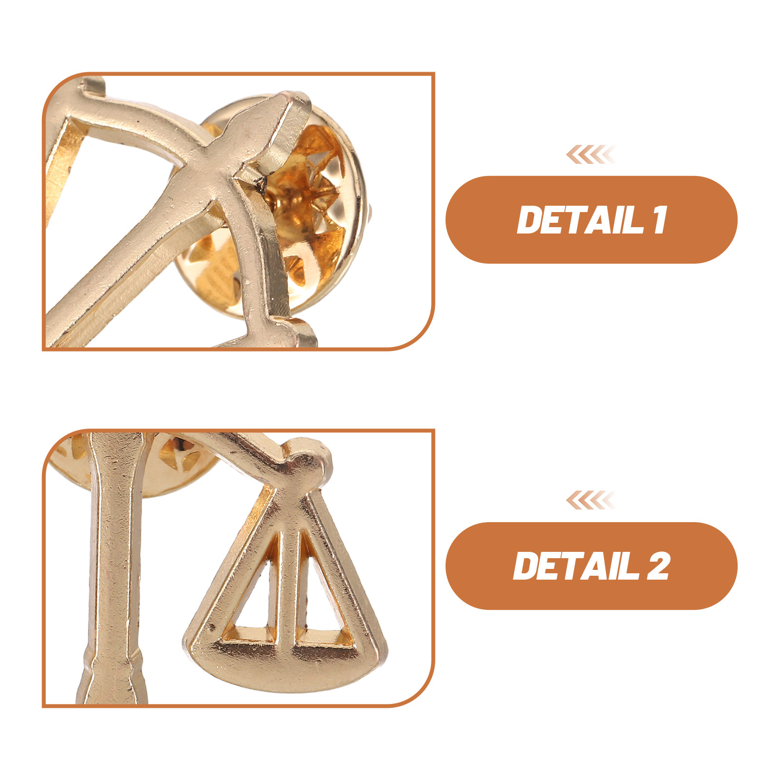 เข็มกลัดโลหะรูปตาชั่ง 6 ชิ้น ส - Scale - Men Formals & Ethnic Wear บทวิจารณ์และราคา
