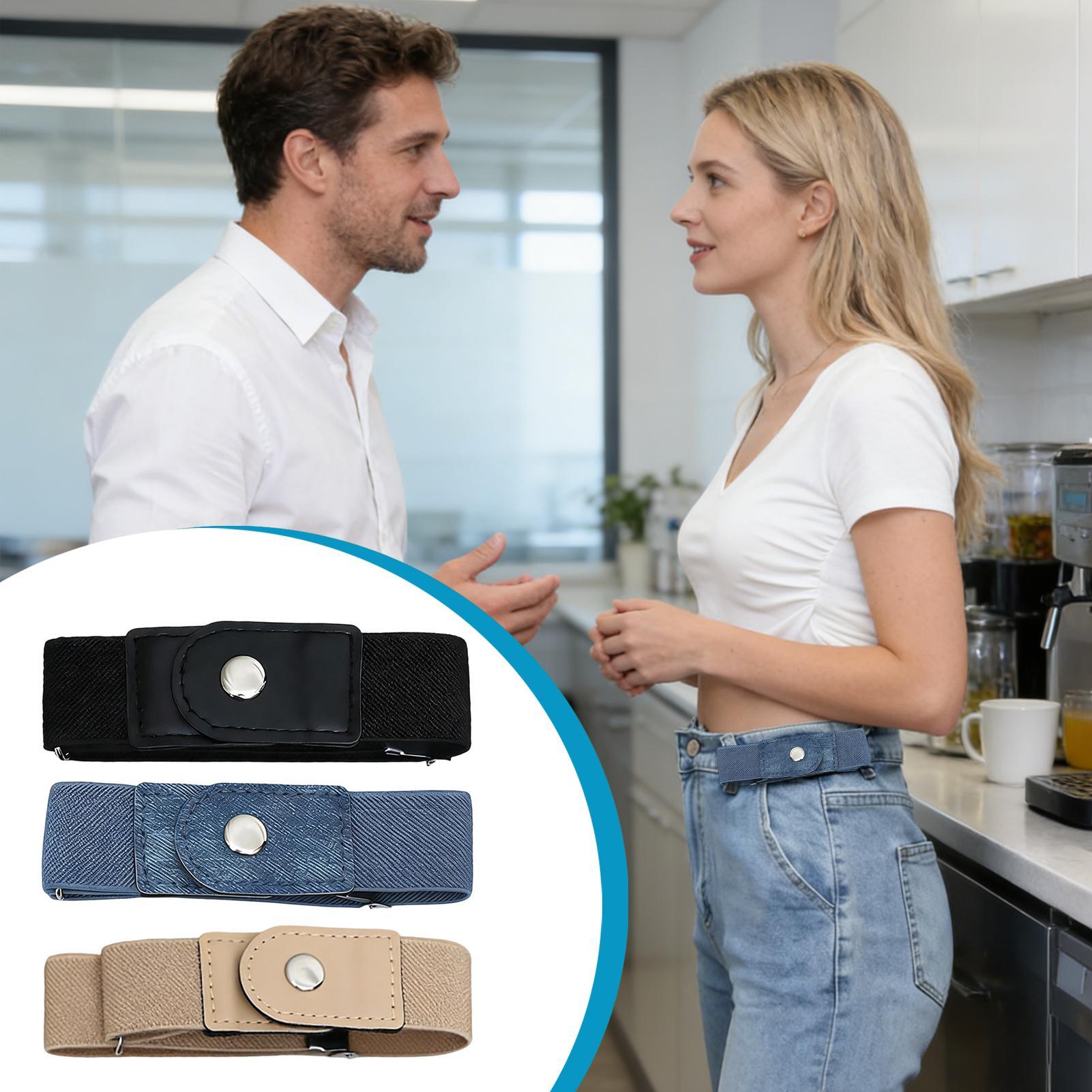 เข็มขัดแบบไม่มีหัวเข็มขัด 1 คู - Men'S Formal Wear Belt บทวิจารณ์และราคา