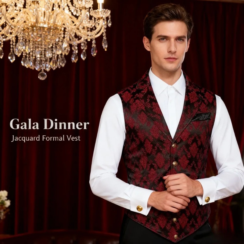 เสื้อกั๊กทรงสลิมฟิตสไตล์อังกฤษ - Men'S Formal Wear Waistcoat บทวิจารณ์และราคา