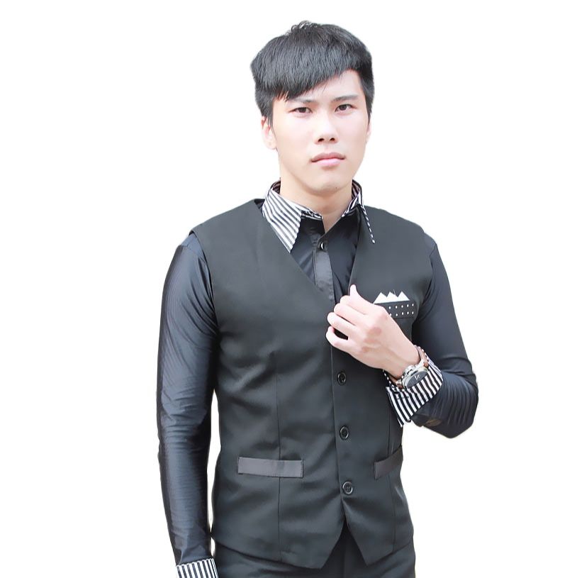 เสื้อกั๊กเต้นรำลาตินสีดำสำหรับ - Men'S Formal Wear Waistcoat บทวิจารณ์และราคา