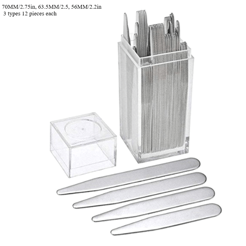 เหล็กดัดคอเสื้อสแตนเลส 36 ชิ้น - Collar Stay Metal บทวิจารณ์และราคา