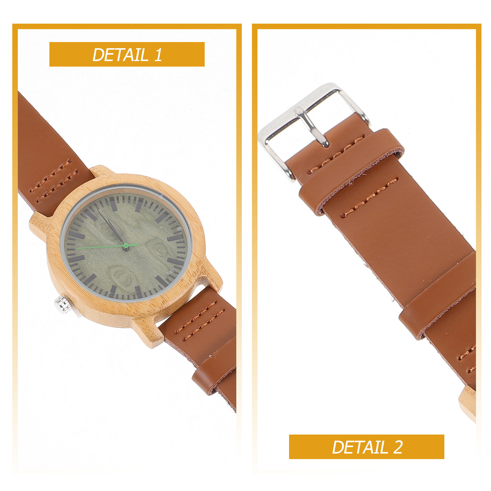 นาฬิกาข้อมือไม้ไผ่สำหรับผู้ชาย - Men'S Formal Wear Watches บทวิจารณ์และราคา