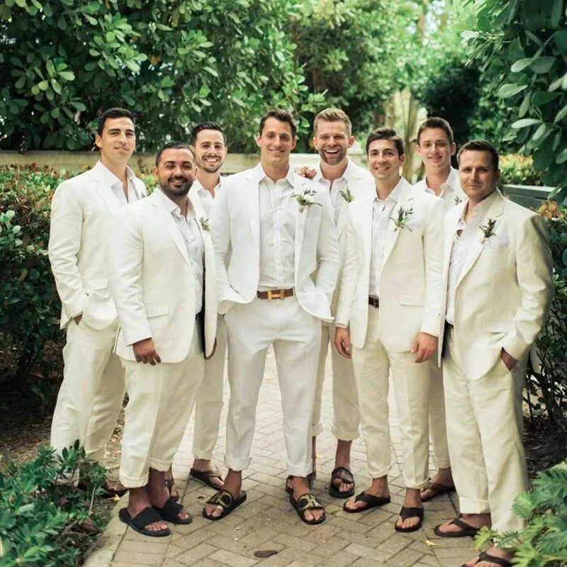 ผ้าลินินงานแต่งงาน Tuxedo สําห - Men'S Formal Wear Attire บทวิจารณ์และราคา