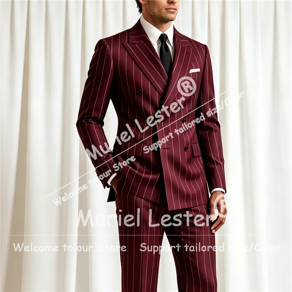 ชุดสูทลายทางสุดหรูสำหรับผู้ชาย - Men'S Formal Wear Attire บทวิจารณ์และราคา
