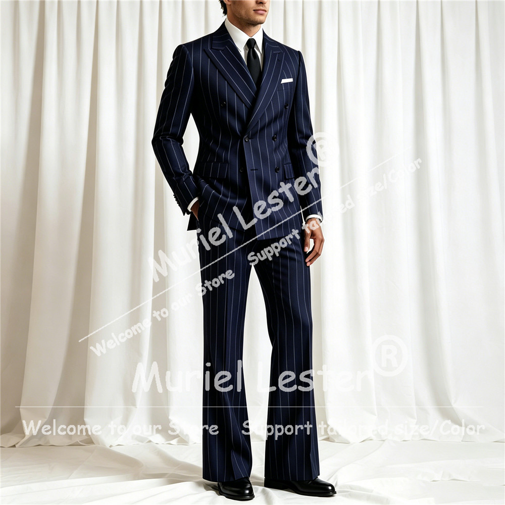 ชุดสูทลายทางสุดหรูสำหรับผู้ชาย - Men'S Formal Wear Attire บทวิจารณ์และราคา
