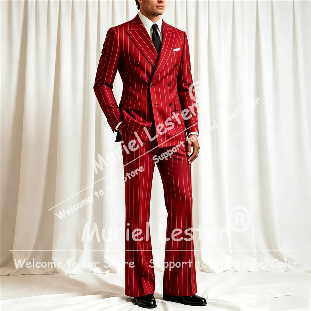 ชุดสูทลายทางสุดหรูสำหรับผู้ชาย - Men'S Formal Wear Attire บทวิจารณ์และราคา