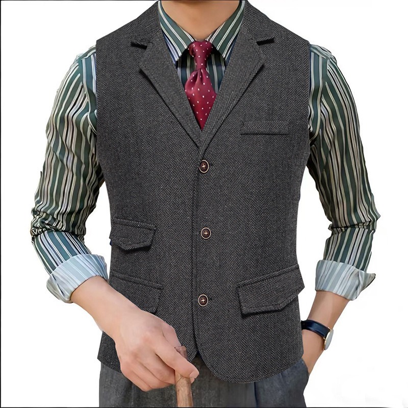 เสื้อกั๊กสูทผู้ชายลายเฮอร์ริงโ - Men'S Formal Wear Waistcoat บทวิจารณ์และราคา