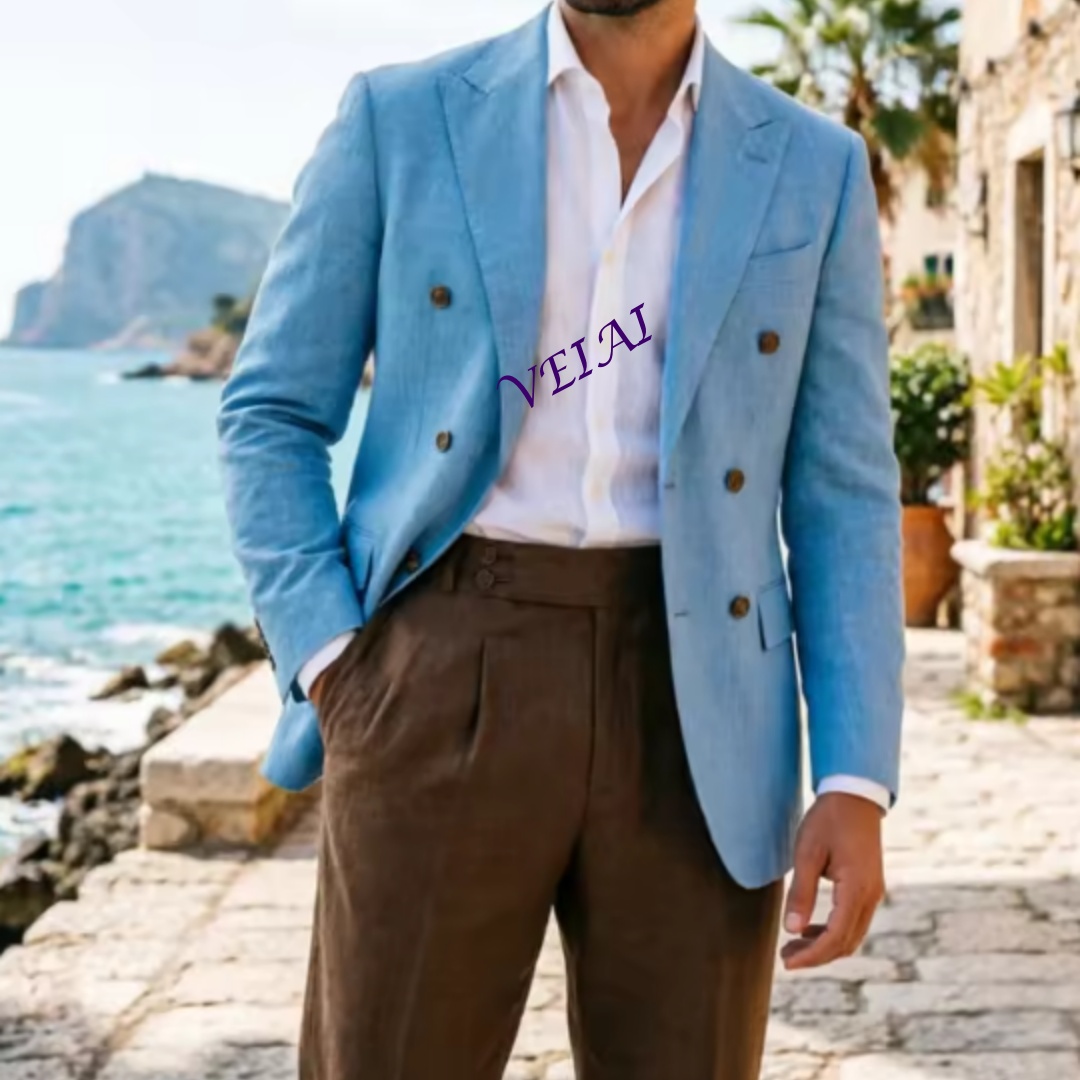 ชุดสูทผู้ชายผ้าลินินสีเบจแบบสอ - Men'S Formal Wear Attire บทวิจารณ์และราคา